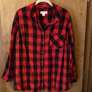 Red/Black Buffalo Check Flannel Button Down